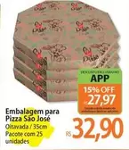 Oferta de Pacote - Embalagem Para Pizza Sao José por R$32,9 em Atacadão