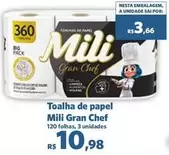 Oferta de Mili - Toalha De Papel Gran Chef por R$10,98 em Sam's Club