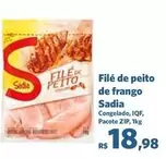 Oferta de Sadia - Filé De Peito De Frango por R$18,98 em Sam's Club