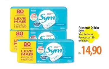 Oferta de Sym - Protetor Diário por R$14,9 em Atacadão