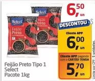 Oferta de Feijão Preto Tipo 1 por R$6,5 em Tenda Atacado