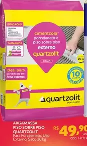 Oferta de Quartzolit - Argamassa Piso Sobre Piso por R$49,9 em Telhanorte