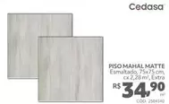 Oferta de Cedasa - Piso Mahal Matte por R$34,9 em Telhanorte