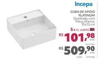 Oferta de Incepa - Cuba De Apoio Platinum  por R$509,9 em Telhanorte