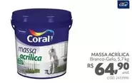 Oferta de Coral - Massa Acrílica por R$64,9 em Telhanorte