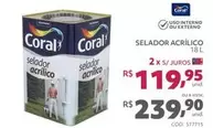 Oferta de Coral - Selador Acrílico por R$239,9 em Telhanorte