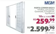 Oferta de MGM - Porta Correr REQ12 por R$2599,9 em Telhanorte