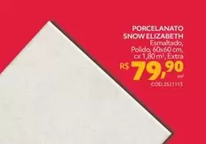 Oferta de Elizabeth - Porcelanato Snow por R$79,9 em Telhanorte