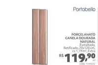 Oferta de Portobello - Porcelanato Canela Dourada Natural por R$119,9 em Telhanorte