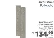 Oferta de Portobello - Porcelanato Zefiro Natural por R$134,9 em Telhanorte