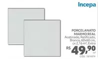 Oferta de Incepa - Porcelanato Marmo Real por R$49,9 em Telhanorte