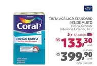 Oferta de Coral - Tinta Acrílica Standard Rende Muito por R$399,9 em Telhanorte