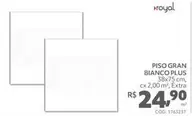 Oferta de Royal - Piso Gran Bianco Plus por R$24,9 em Telhanorte