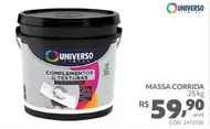 Oferta de  Universo - Massa Corrida por R$59,9 em Telhanorte