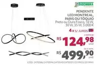 Oferta de Taschibra - Pendente Led Montreal, Paris Ou Toquio por R$499,9 em Telhanorte