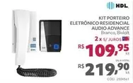 Oferta de HDL - Kit Porreiro Eletronico Residencial Audio Advance por R$219,9 em Telhanorte