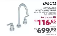 Oferta de Deca - Misturador Lavatorio Flex Plus por R$699,9 em Telhanorte