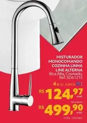 Oferta de Misturador Monocomando Cozinha Linha Line Alterna por R$499,9 em Telhanorte