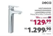 Oferta de Deca - Misturador Monocomando Lavatório Level por R$1299,9 em Telhanorte