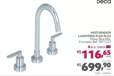 Oferta de Deca - Misturador Lavatório Flex Plus por R$699,9 em Telhanorte