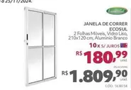 Oferta de Jarela De Correr Ecosul por R$1809,9 em Telhanorte