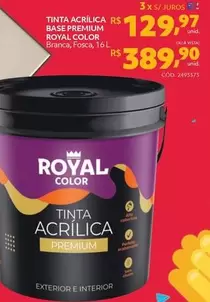 Oferta de Royal - Tinta Acrílica Base Premium Color por R$389,9 em Telhanorte