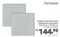 Oferta de Portobello - Porcelanato Fuso Zermaat Natural por R$144,9 em Telhanorte