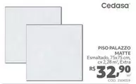 Oferta de Cedasa - Piso Palazzo Matte por R$32,9 em Telhanorte