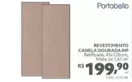 Oferta de Portobello - Revestimento Canela Dourada Rip por R$199,9 em Telhanorte