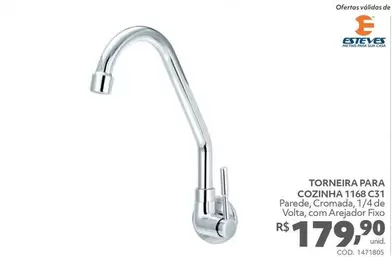 Oferta de Esteves - Torneira Para Cozinha 1168 C31 por R$179,9 em Telhanorte