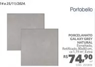 Oferta de Portobello - Porcelanato Galaxy Grey Natural por R$74,9 em Telhanorte