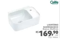 Oferta de Celite - Lavatório Suspenso Eco por R$169,9 em Telhanorte