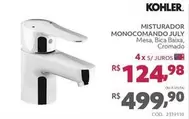 Oferta de Kohler - Misturador Monocomando Jolly por R$499,9 em Telhanorte