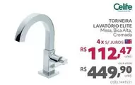 Oferta de Celite - Torneira Lavatorio Elite por R$449,9 em Telhanorte