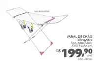 Oferta de Varal De Cháo Pégasus por R$199,9 em Telhanorte