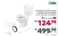 Oferta de Celite - Kit Bacia Com Caixa Acoplada Saveiro por R$124,98 em Tumelero