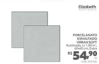 Oferta de Elizabeth - Porcelanato Esmaltado Urban Soft  por R$54,9 em Tumelero