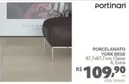 Oferta de Portinari - Porcelanato York Bege por R$109,9 em Tumelero