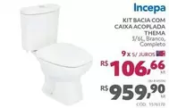 Oferta de Incepa - Kit Bacia Com Caixa Acoplada Thema por R$106,66 em Tumelero