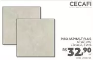 Oferta de Cecafi - Piso Asphalt Plus por R$32,9 em Tumelero