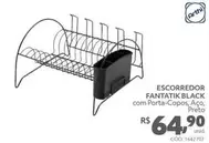 Oferta de Arthi - Escorredor Fantatik Black por R$64,9 em Tumelero