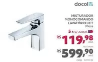 Oferta de Docol - Misturador Monocomando Lavatorio Lift por R$119,98 em Tumelero