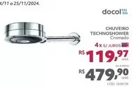 Oferta de Docol - Chuveiro Technoshower por R$119,97 em Tumelero