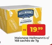 Oferta de Hellmann's - Maionese C/168 Sachês  por R$19,99 em Tonin Superatacado