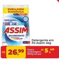 Oferta de Assim - Detergente Em Pó por R$26,99 em Tonin Superatacado