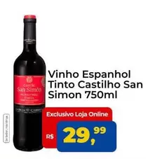 Oferta de Castilho San Simón - Vinho Espanhol Tinto por R$29,99 em Tonin Superatacado