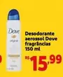 Oferta de Dove - Desodorante Aerossol por R$15,99 em Mini Extra