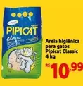 Oferta de Pipicat - Areia Higiênica Para Gatos Classic por R$10,99 em Mini Extra