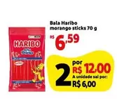 Oferta de Haribo - Bala Morango Sticks por R$6,59 em Mini Extra