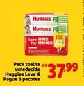 Oferta de Huggies - Pack Toalha Umedecida Leve 4 Pague 3 Pacote por R$37,99 em Mini Extra